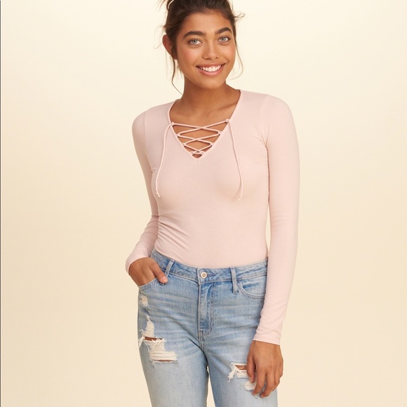 Hollister lace up top - Picture 1 of 3